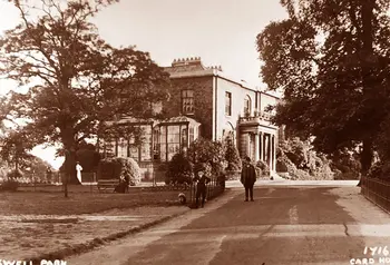 Old image of Brockwell hall building in sepia colour