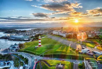 Sunrise over Plymouth