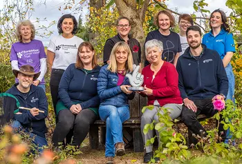 Smiling group of volunteers