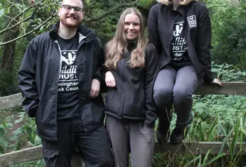 Photograph of previous Birmingham & Black Country Wildlife Trust trainees
