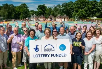 People celebrating the Cassiobury Park Lottery award