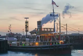 The Daniel Adamson making her way to Albert Dock.