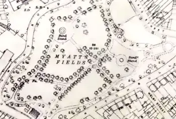 Map of Myatt's Fields Park