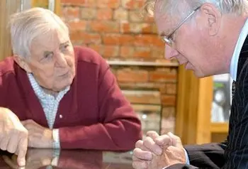 Ken Hawley talking to the Duke of Gloucester. Copyright Sheffield Industrial Museums Trust