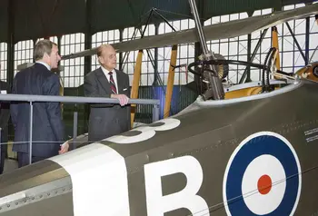 Prince Philip Duke of Edinburgh looks around the exhibition