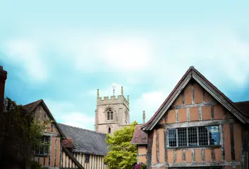 Outside view of the Guildhall at King Edward VI School in Stratford