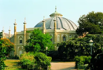 View of the Brighton Dome from the Pavilion Gardens