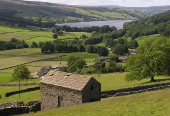 Barn overlooking Gouthwaite Reservoir