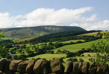 Part of Pendle Hill carved with 1612