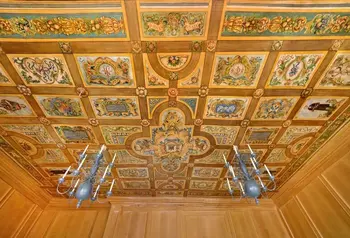 Ceiling within the restored Patrick Geddes Centre for Learning and Conservation in Edinburgh