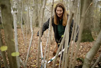 Keeley at Wiltshire Wildlife Trust site, The Firs