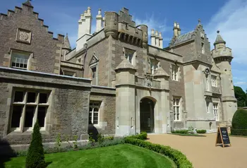 The exterior of Abbotsford, home of Sir Walter Scott