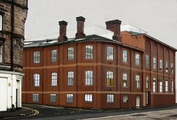 Artist's impression of restored rubber factory operating as Edinburgh Printmakers