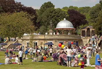 People in Roberts Park, Saltaire