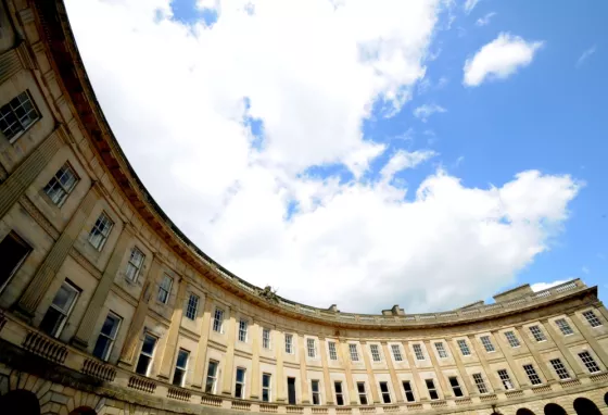 Outside view of Buxton Crescent