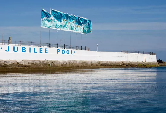 Outside the Jubilee Pool in Penzance