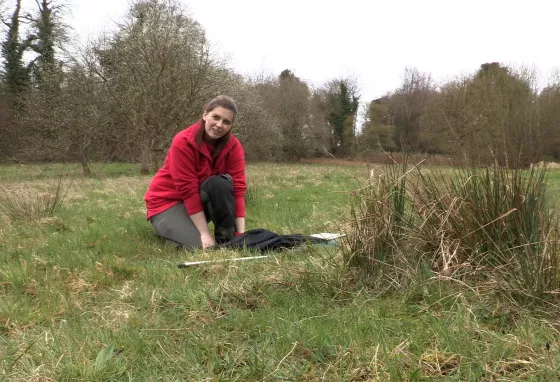 Woman working in a field