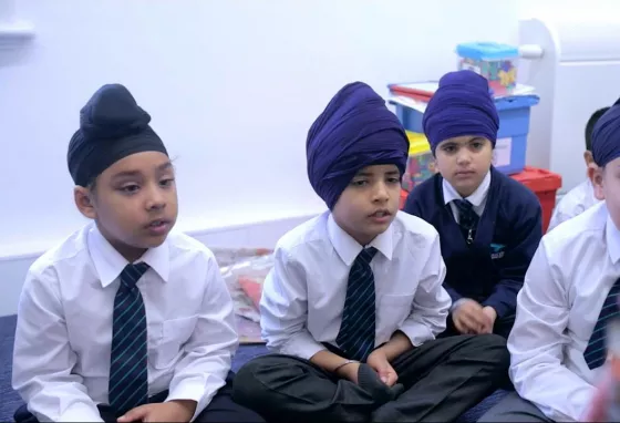 Sikh children at school