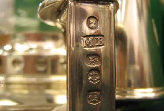 Hallmarking on a Boulton silver chamberstick