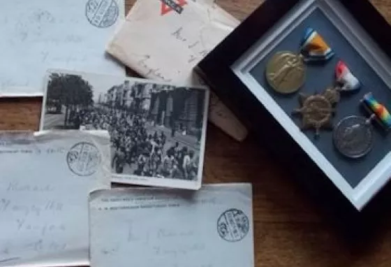 Examples of YMCA stationery handed out so soldiers could stay in touch