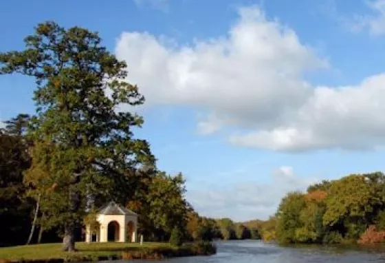 Capability Brown lake and landscape at Wotton, Bucks