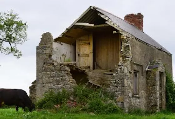 One of the abandoned farm houses on Cleenish Island 