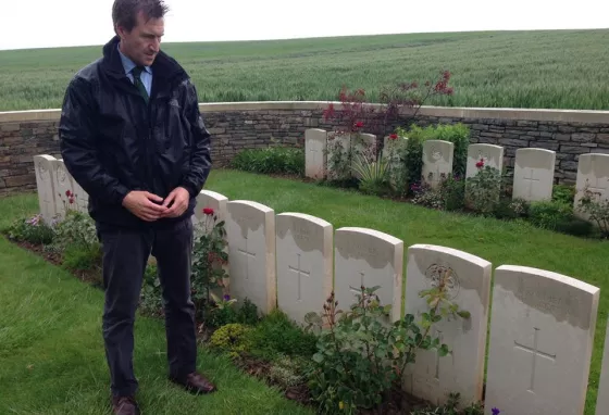 Dan Jarvis MP at the Somme