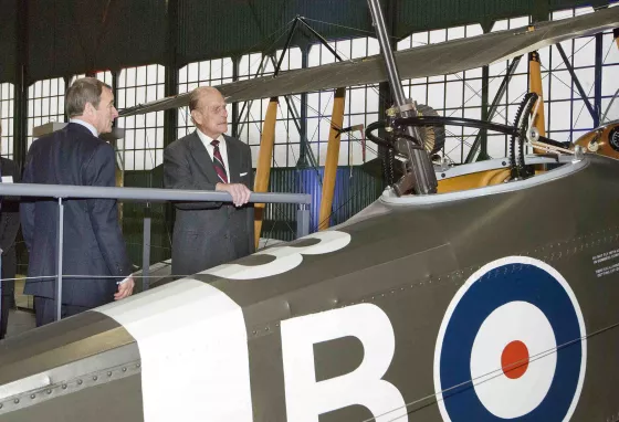 Prince Philip Duke of Edinburgh looks around the exhibition