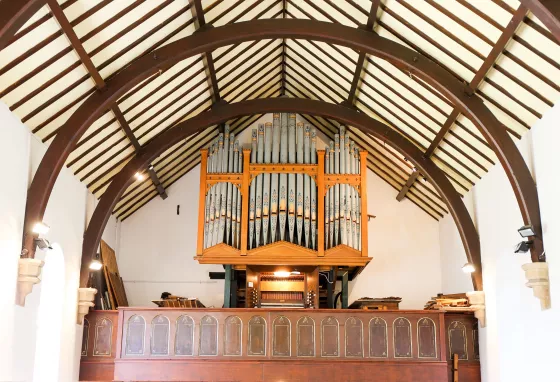 The organ before it was dismantled for restoration