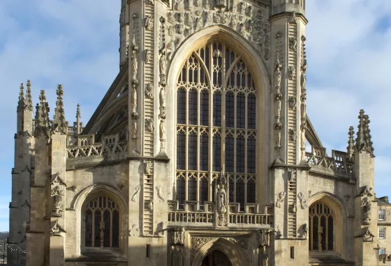 Outside view of Bath Abbey