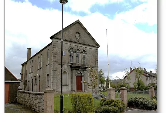 View of the outside of Derrygonnelly Orange Hall building