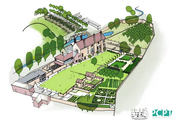 An artist's impression of the Coventry Charterhouse site