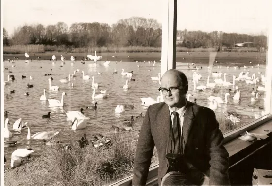 Sir Peter Scott at Slimbridge Wetland Centre