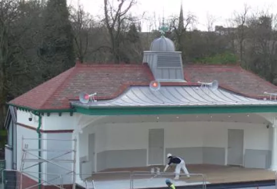 Kelvingrove Bandstand during renovation