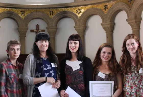 The trainees, Alison Winston, Kerry Whitehouse, Anneka Muller, Lucy Maycock and Dee McKeown