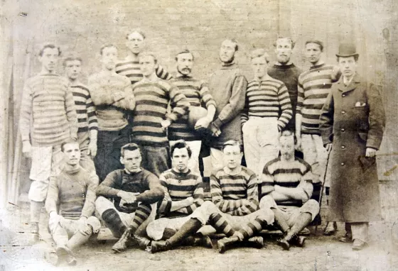 Team picture of St Margaret's United, Leicester's first rugby club