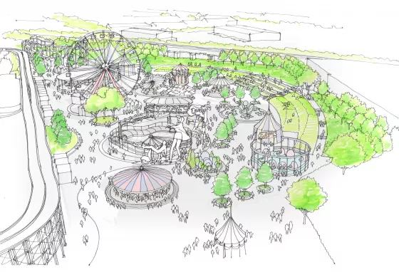 Artist's impression of the Dreamland Parkscape