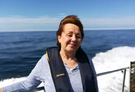 Linda Wood on the Humber Heritage Boat