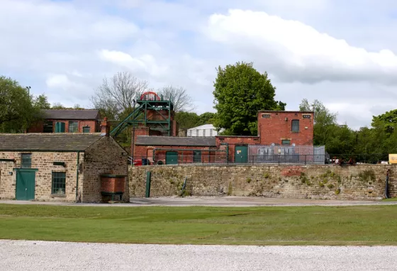 Hope Pit main buildings including pit head and winding house