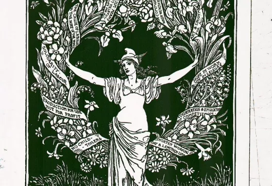 A Garland for May Day: the front cover of an illustrated book conserved by the project