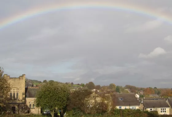 Rainbow over Churchfield, Denby Dale