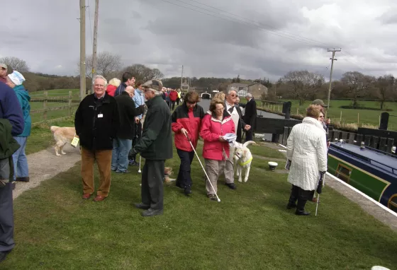 Assisting disabled people alongside the Leeds and Liverpool Canal