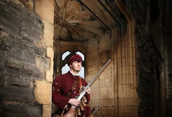 A soldier on guard at the new national civil war centre in Newark