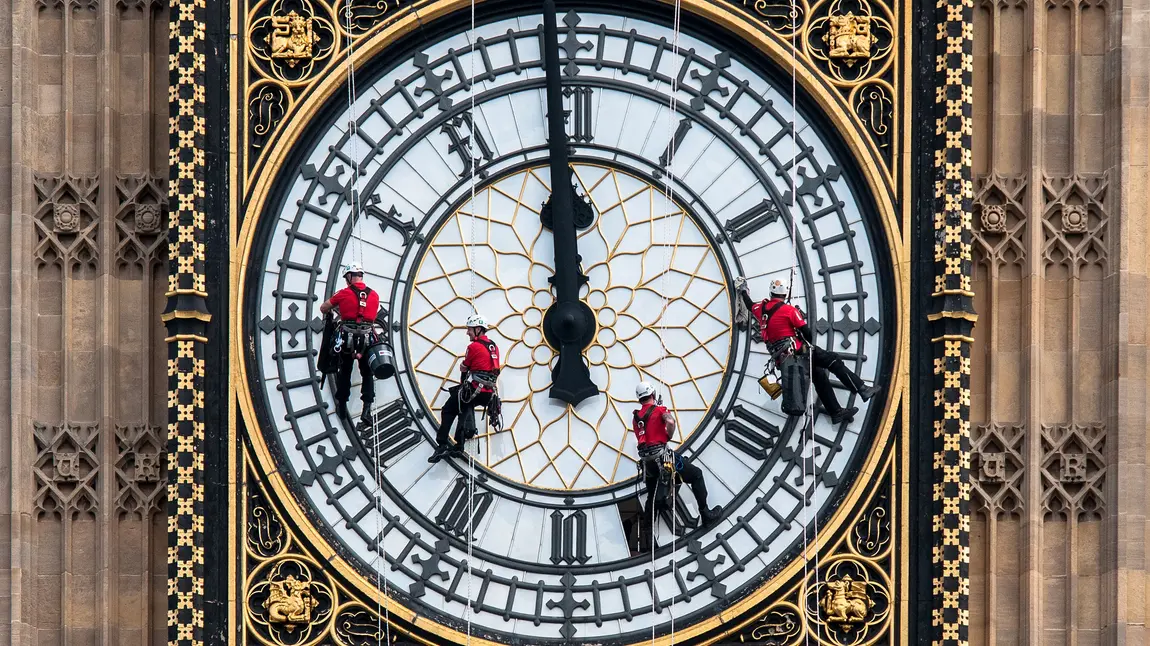 Parliament’s Great Clock, known as Big Ben, undergoes maintenance