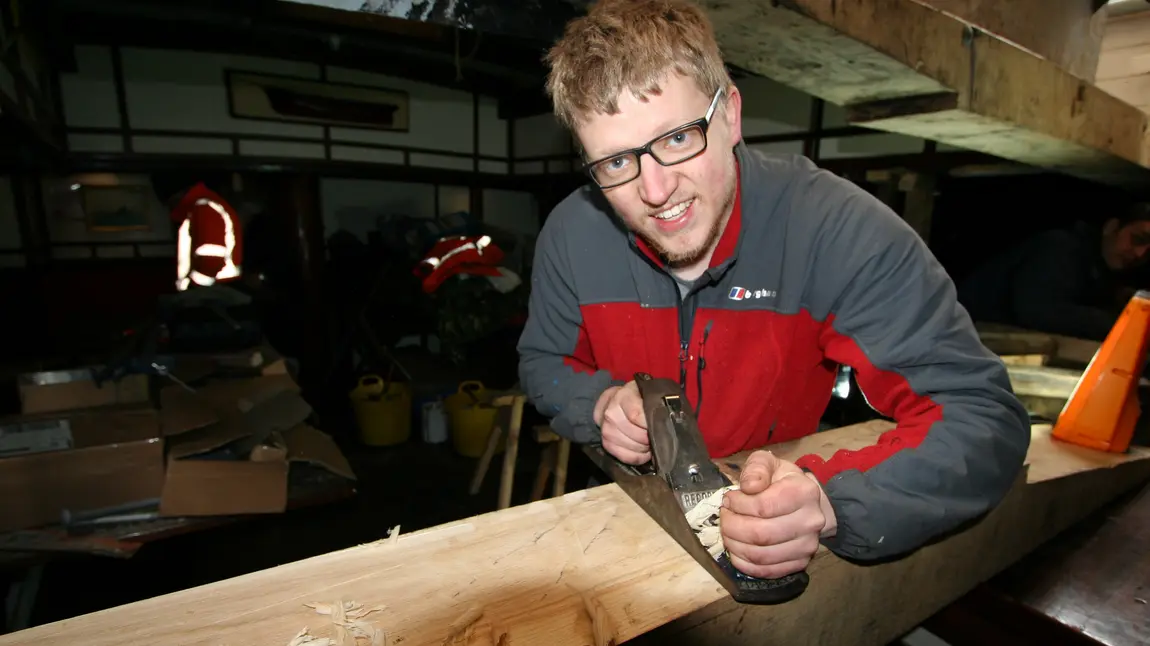 Joseph in the Blyth Tall Ship workshop