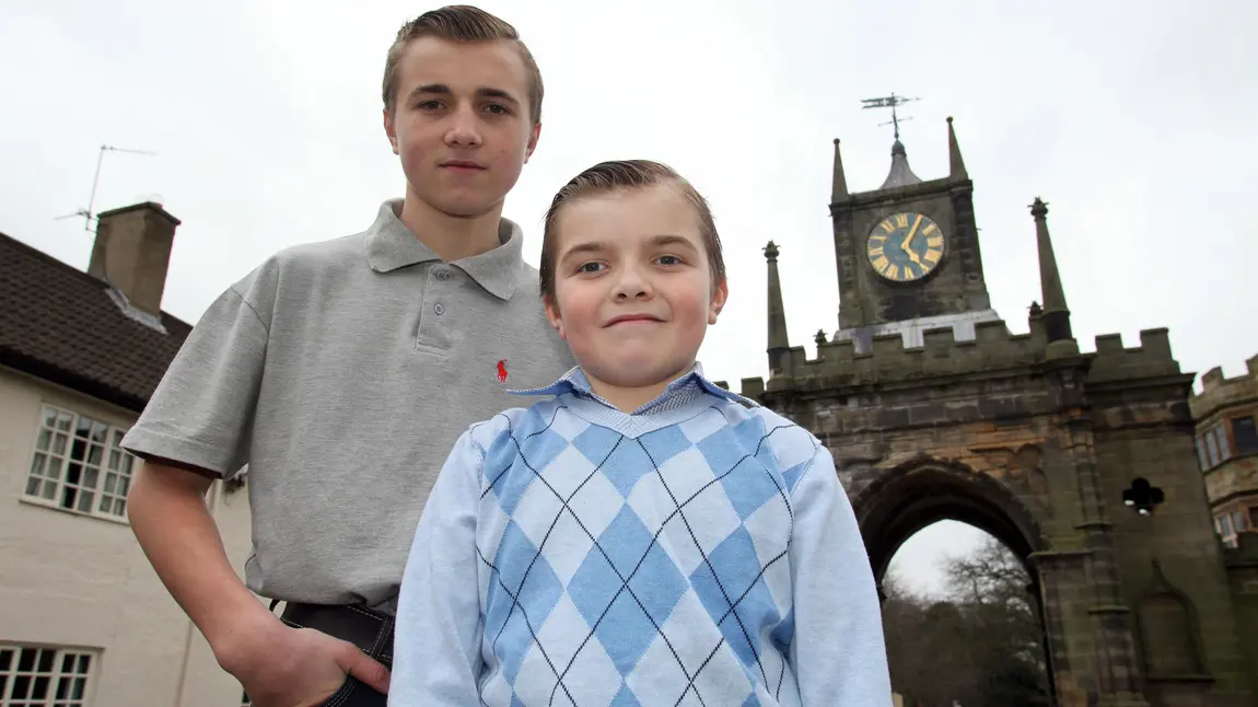 Robinson brothers outside Auckland Castle