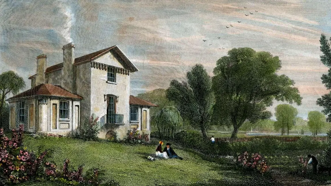 Cooke engraving of Sandycombe Lodge