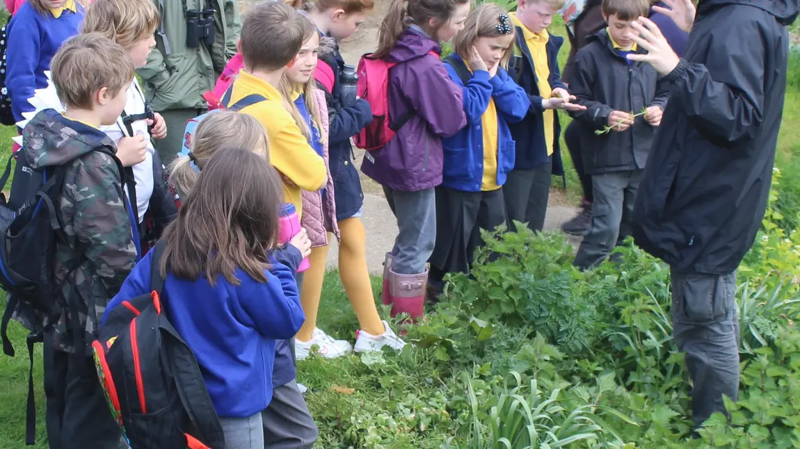 Local pupils exploring the Dog Kennel Lane circuit