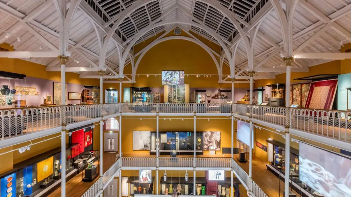 Looking down on the new galleries