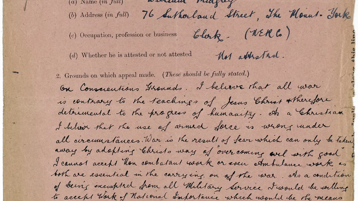 William Midgely's Notice of Appeal from 1916.